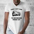 Sorry I Can't Go I'm An Indoor Cat Introvert Saying Men's V-Neck T-Shirt Sorry I Can't Go I'm An Indoor Cat Introvert Saying Men's V-Neck T-Shirt