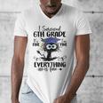 I Survived 6th Grade Graduated Cat Graduation For Men Women Girls Kids Men's V-Neck T-Shirt