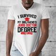 I Survived My Girlfriend's Juris Doctor Degree Graduation Men's V-Neck T-Shirt