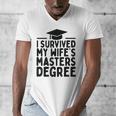 I Survived My Wife's Masters Degree Graduation Class Of 2025 Men's V-Neck T-Shirt