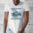 I Tried To Form A Gang But It Turned Into A Book-Club Reader Premium Tri-Blend Men's V-Neck T-Shirt