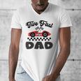 Two Fast Dad Of The Birthday Boy Racing Car Family Men's V-Neck T-Shirt Two Fast Dad Of The Birthday Boy Racing Car Family Men's V-Neck T-Shirt