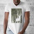US Flag Deer Elk Buck Camoflage Hunting Hunter Dad Grandpa Men's V-Neck T-Shirt US Flag Deer Elk Buck Camoflage Hunting Hunter Dad Grandpa Men's V-Neck T-Shirt