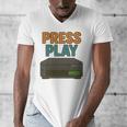 VHS Cassette Retro Analog Nostalgia Theme Premium Men's V-Neck T-Shirt VHS Cassette Retro Analog Nostalgia Theme Premium Men's V-Neck T-Shirt
