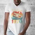 Vintage 1970 Retro Cassette Tape 70s Born Nostalgia Birthday Men's V-Neck T-Shirt