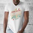 Vintage 1980 Retro Badge Decade Nostalgia Graphic Emblem Premium Tri-Blend Men's V-Neck T-Shirt