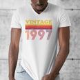 Vintage 1997 Retro Style 90's Born Nostalgia Vibes Birthday Premium Tri-Blend Men's V-Neck T-Shirt