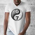 Vintage 6 7 Sketch Yin Yang Namaste Six Seven Nostalgia Men's V-Neck T-Shirt Vintage 6 7 Sketch Yin Yang Namaste Six Seven Nostalgia Men's V-Neck T-Shirt