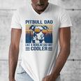 Vintage Pitbull Dad Like A Regular Dad But Cooler Men's V-Neck T-Shirt