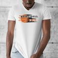 Vintage Proud Basketball Dad Fathers Day Basketball Player Men's V-Neck T-Shirt