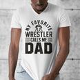 Wrestler Daddy Wrestling Dad Men's V-Neck T-Shirt