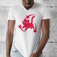Yk2 Grunge Scary Cat With Shooting Stars 90s Nostalgia Men's V-Neck T-Shirt