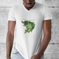 Youth Boy My Lucky Fishing-Shirt Bass Fish Dad Men's V-Neck T-Shirt