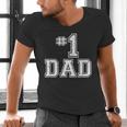 1 Dad Number One Father's Day Vintage Style Men's V-Neck T-Shirt 1 Dad Number One Father's Day Vintage Style Men's V-Neck T-Shirt
