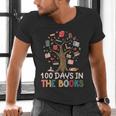 100 Days In The Books Reading Teacher Cute Book Lover Men's V-Neck T-Shirt