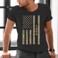 1964 Year Nostalgia Desert Camo Distressed American Flag Men's V-Neck T-Shirt