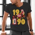 1990 Retro Raised On 90s Music Old School Nostalgia Punk Men's V-Neck T-Shirt