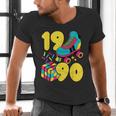 1990 Retro Raised In The 90s Old School Nostalgia Vibes Men's V-Neck T-Shirt