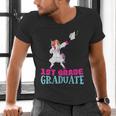 1st Grade Graduation Dabbing Unicorn Lover T-Shirt Kids Men's V-Neck T-Shirt