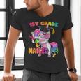 1st Grade Nailed It Flossing Unicorn Graduation Shirt Men's V-Neck T-Shirt