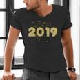 2019 Gold Confetti GraduationShirt High School College Men's V-Neck T-Shirt