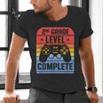 2nd Grade Level Complete Graduation Student Video Gamer Men's V-Neck T-Shirt
