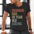 40th Birthday For Men Vintage Dad 1980 Men's V-Neck T-Shirt