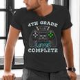 4th Grade Level Complete Gamer 4 Grade Graduation Men's V-Neck T-Shirt