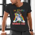 5th Grade Graduate Class 2021 Dabbing Unicorn Graduation Men's V-Neck T-Shirt