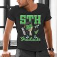 5th Grade Graduate Dinosaur Dab Graduation School Men's V-Neck T-Shirt