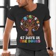 67 Days In The Books Reading Teacher 67th Day Of School Kids Men's V-Neck T-Shirt 67 Days In The Books Reading Teacher 67th Day Of School Kids Men's V-Neck T-Shirt