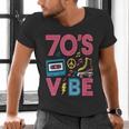 70s Retro Style Roller Skate Cassette Music Nostalgia Men's V-Neck T-Shirt 70s Retro Style Roller Skate Cassette Music Nostalgia Men's V-Neck T-Shirt
