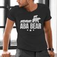 Aba Bear For Jewish Dad With Four Kids On Father's Day Men's V-Neck T-Shirt
