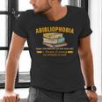Abibliophobia Perfect For Young Book Lover Bookworm Reader Men's V-Neck T-Shirt Abibliophobia Perfect For Young Book Lover Bookworm Reader Men's V-Neck T-Shirt