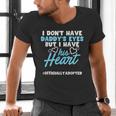 Adoption Announcement Day Dad Heart Small Men's V-Neck T-Shirt