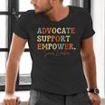 Advocate Support Empower Groovy Social Worker Graduation Men's V-Neck T-Shirt