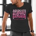 Advocate Support Empower Groovy Social Worker Graduation MSW Men's V-Neck T-Shirt