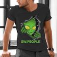 Alien Face Ew People UFO Introvert Meme Men Women Kids Men's V-Neck T-Shirt Alien Face Ew People UFO Introvert Meme Men Women Kids Men's V-Neck T-Shirt