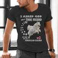 American Eskimo Dog Mom Eskie Dad Art Eskie Lover Quote Men's V-Neck T-Shirt