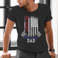 American Flag Go Kart Racing Race Dad Flag Men's V-Neck T-Shirt
