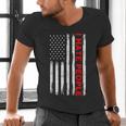 American Flag Loner Geeks Antisocial For Introvert Pride Men's V-Neck T-Shirt