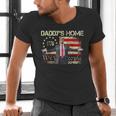 American Flag Trump 2024 Daddy's Home We The People Men's V-Neck T-Shirt