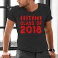 & Red Class Of 2018 Senior GraduationShirt Men's V-Neck T-Shirt