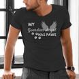 My Angel Has Paws Shirt Pet Memorial Cat Dog Dad Mom Men Women Girls Kids Men's V-Neck T-Shirt