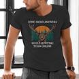 More Answers While Hunting Introvert Hunter Antisocial Men's V-Neck T-Shirt