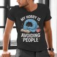 Anti-Social Club Homebody Introvert Hibernate Hermit Shyness Men's V-Neck T-Shirt Anti-Social Club Homebody Introvert Hibernate Hermit Shyness Men's V-Neck T-Shirt