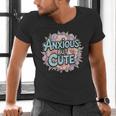 Anxious But Cute Introvert Floral Social Anxiety Men's V-Neck T-Shirt Anxious But Cute Introvert Floral Social Anxiety Men's V-Neck T-Shirt