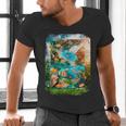Aqua In The Skies Frutiger Aero Men's V-Neck T-Shirt Aqua In The Skies Frutiger Aero Men's V-Neck T-Shirt