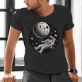 Astronaut Aesthetic Holding Moon Balloon Planets Introvert Men's V-Neck T-Shirt Astronaut Aesthetic Holding Moon Balloon Planets Introvert Men's V-Neck T-Shirt