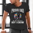 Autism Awareness For Proud Dad Support Autistic Kids Men's V-Neck T-Shirt